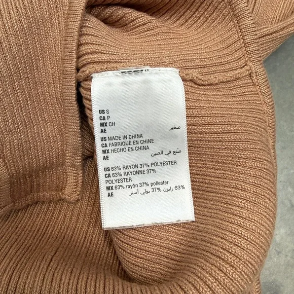 And Now This Tan Ribbed Square Neck Bodysuit Women’s Size S - Picture 5 of 6